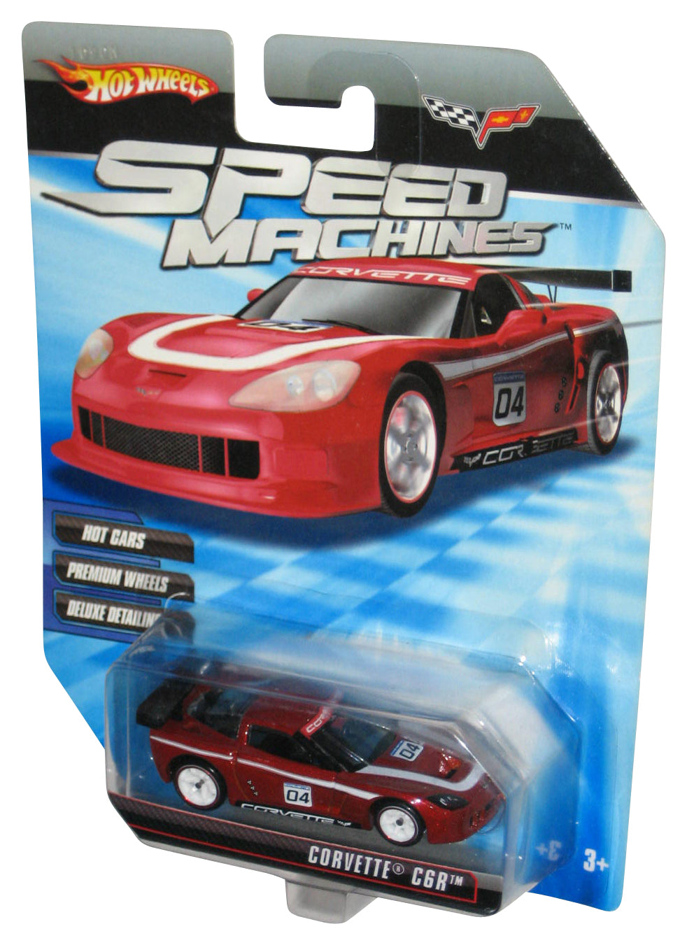 Hot Wheels Speed Machines (2009) Red Corvette C6R Toy Car