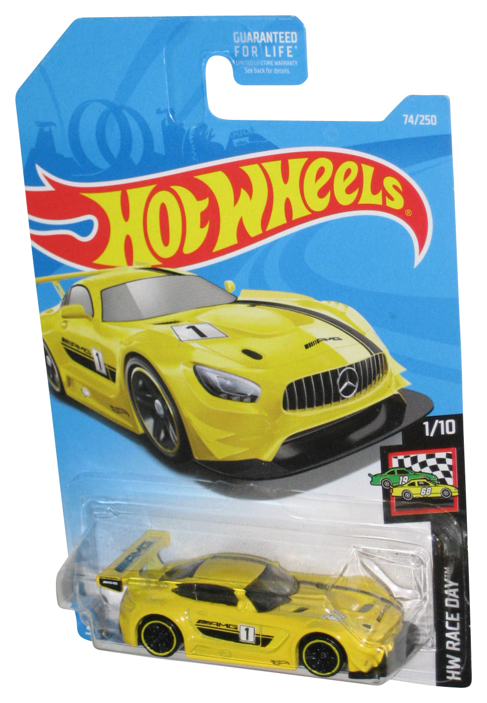 Hot Wheels HW Race Day 1/10 (2017) Yellow '16 Mercedes-AMG GT3 Car 74/250