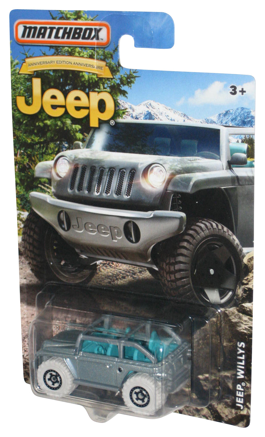 Matchbox Anniversary Edition (2015) Silver Jeep Willys Toy Car