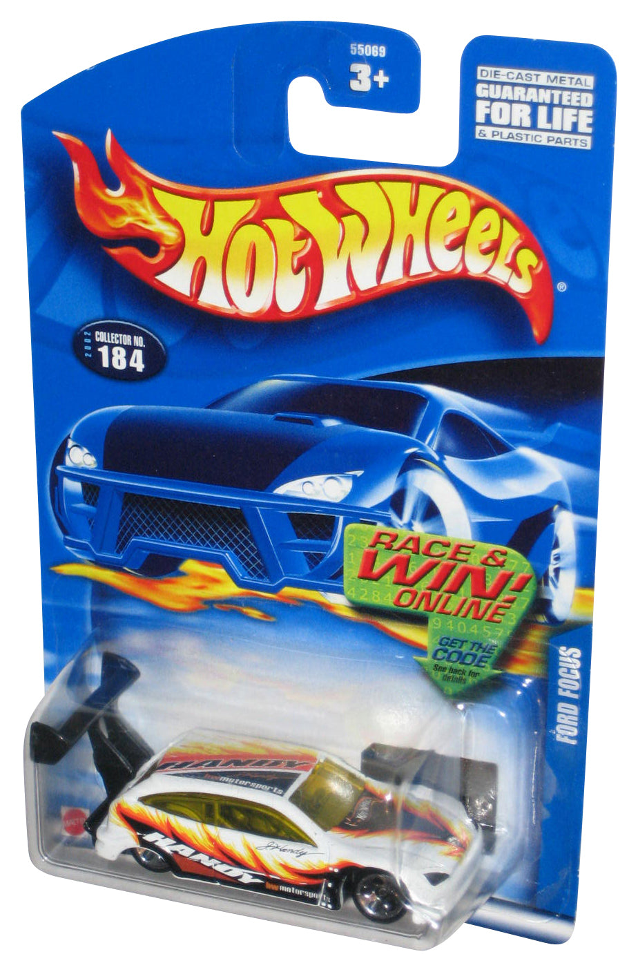 Hot Wheels Ford Focus Handy (2002) White Collector Toy Car #184