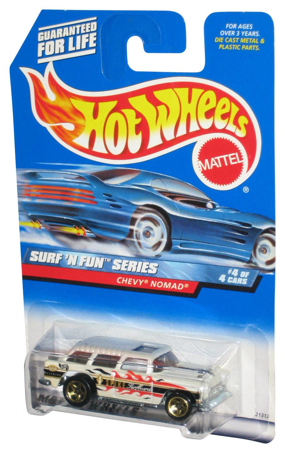 Hot Wheels Surf 'N Fun Series 4/4 White Chevy Nomad Toy Car #964