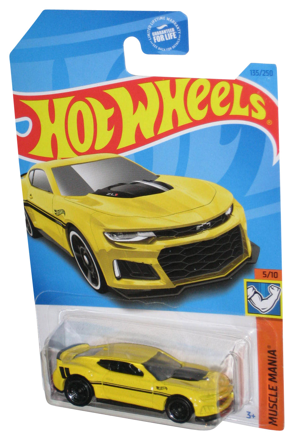 Hot Wheels Muscle Mania 5/10 (2021) Yellow 2017 Camaro ZL1 Toy Car 135/250