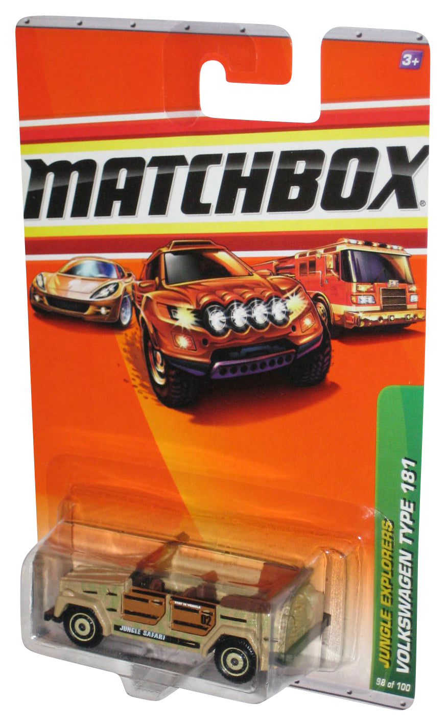 Matchbox Jungle Explorers (2009) Tan Volkswagen Type 181 Toy Car 98/100