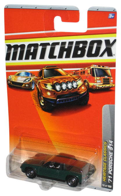 Matchbox Heritage Classics (2009) Dark Green '71 Porsche 914 Toy Car 16/100
