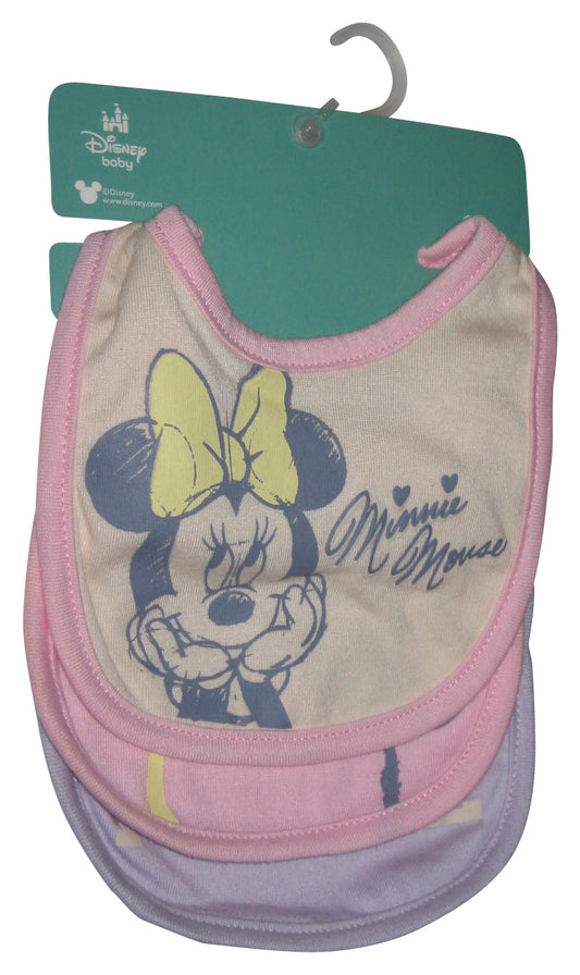 Disney Baby Minnie Mouse Pink & Purple Bibs Set 3-Pack