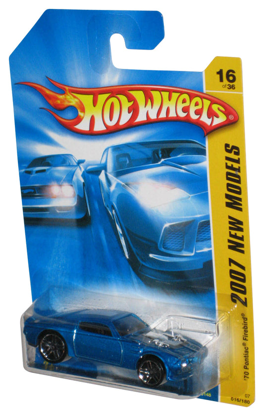 Hot Wheels 2007 First Editions 16/36 Blue '70 Pontiac Firebird Toy Car 016/180