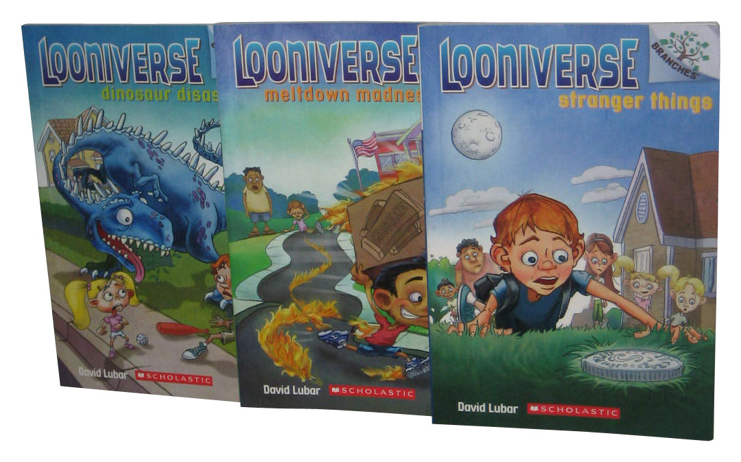 Looniverse Paperback Book 1-3 Lot - (Stranger Things, Meltdown Madness & Dinosaur Disaster)