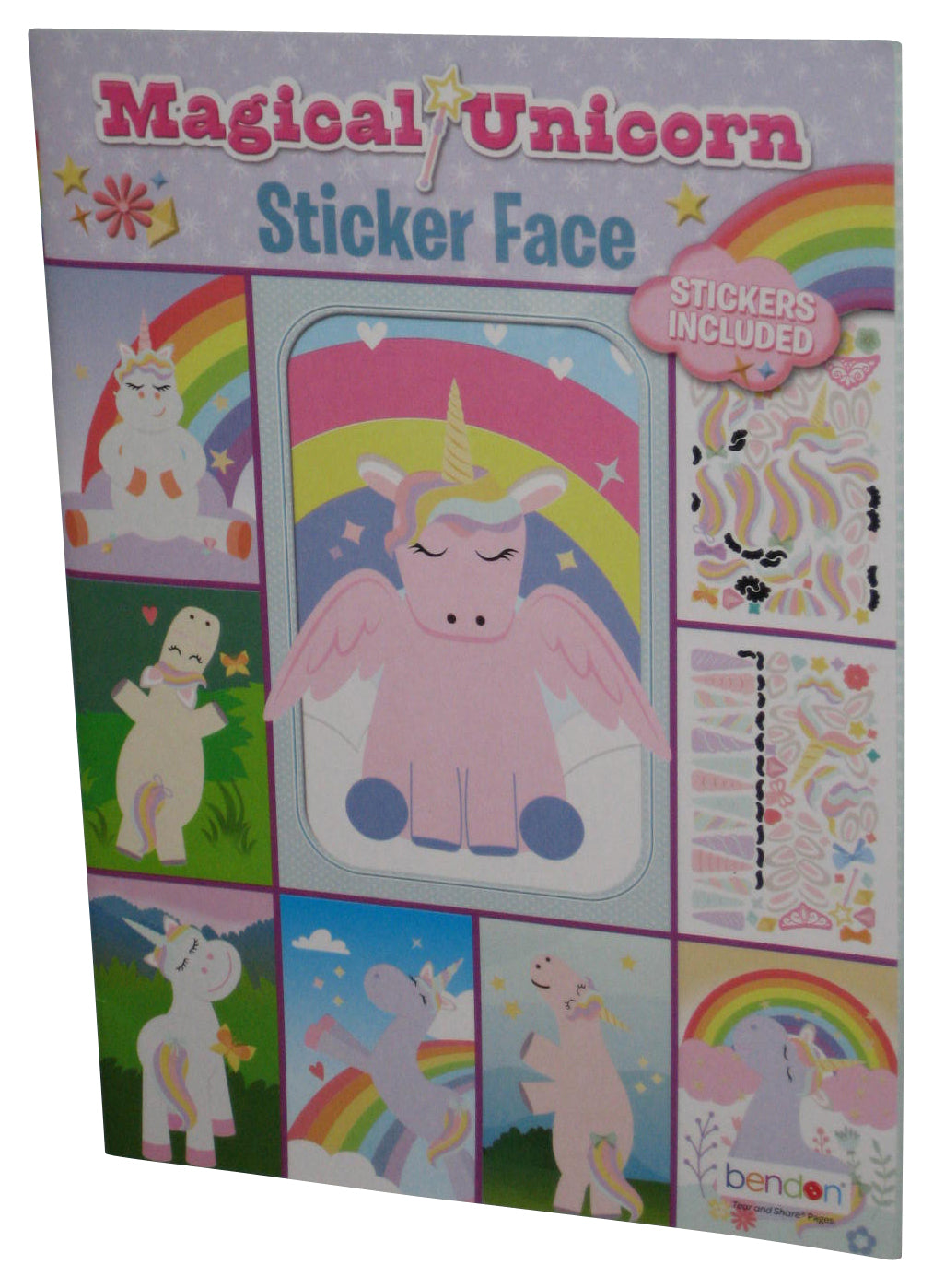 Magical Unicorn Bendon Sticker Face Kids Children Book