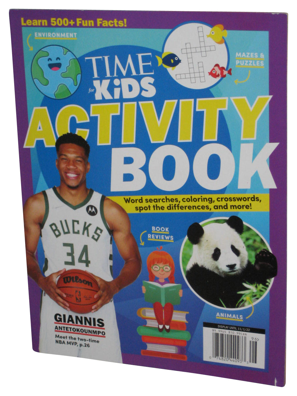 Time For Kids Children Mazes & Puzzles Animals Activity Book - (Giannis Antetokounmpo)