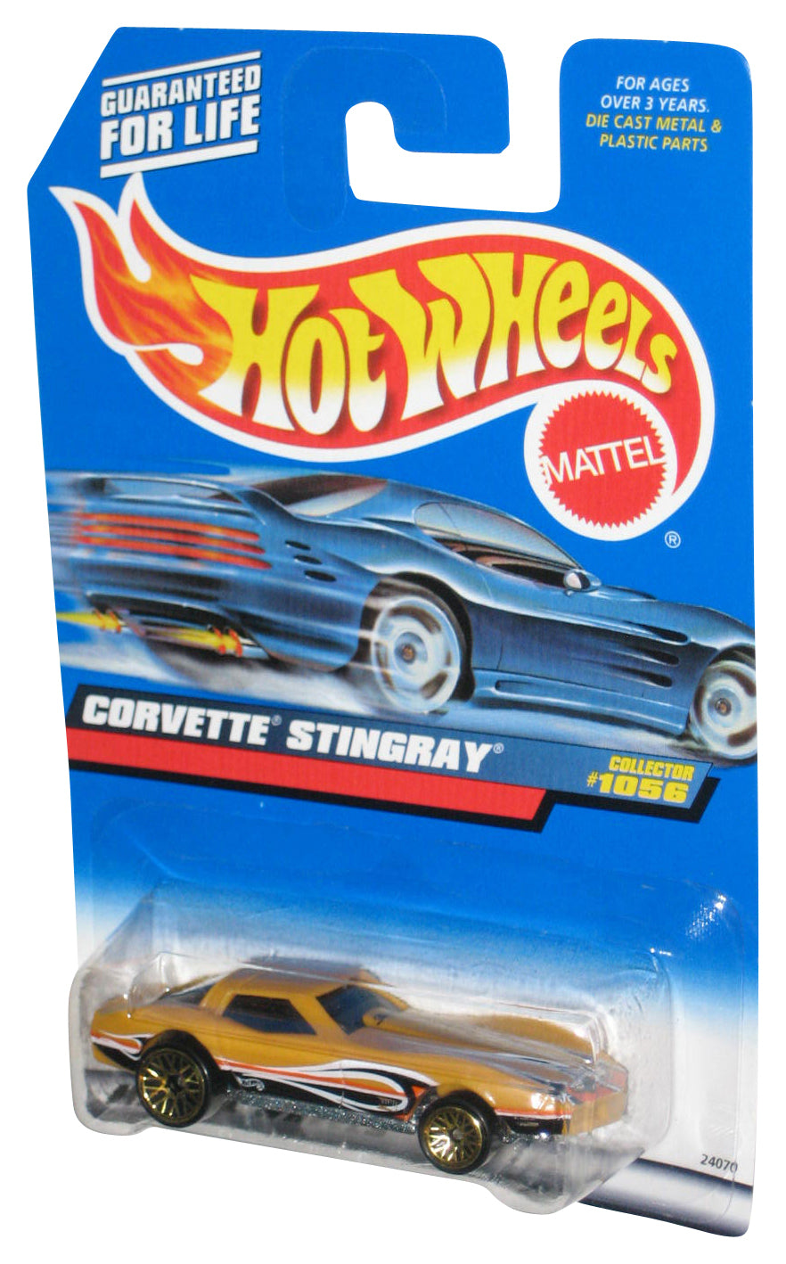 Hot Wheels Corvette Stingray (1998) Yellow Collector Toy Car #1056