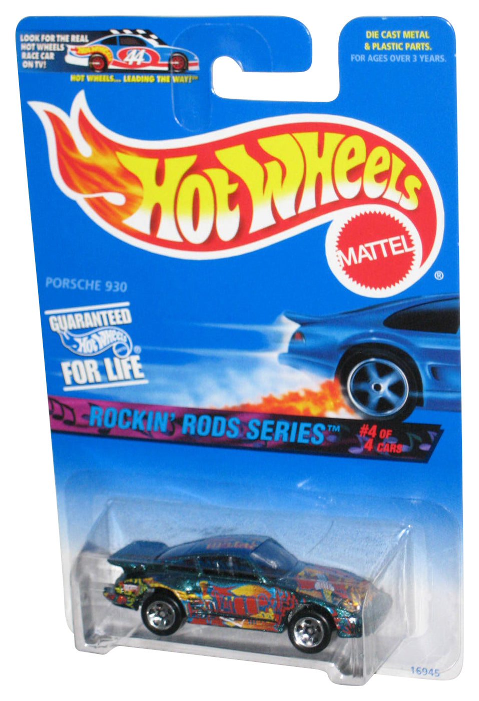 Hot Wheels Rockin' Rods Series 4/4 (1996) Blue Porsche 930 Toy Car #572