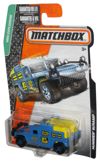 Matchbox MBX Explorers (2015) Blue Hummer w/ Ramp Toy Truck
