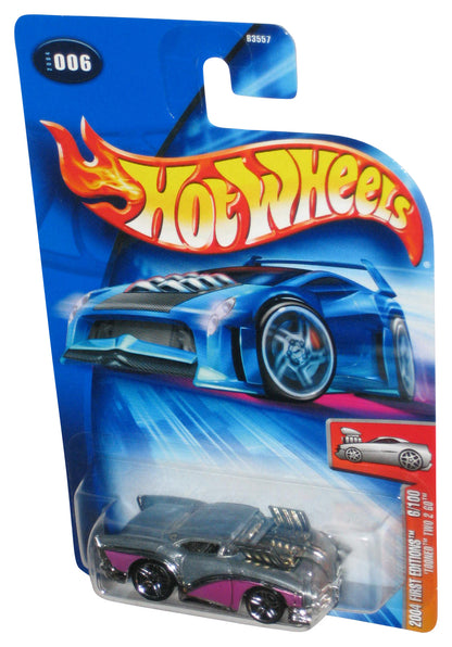 Hot Wheels 2004 First Editions 6/100 (2004) Silver & Purple Tooned Two 2 Go Toy Car #006