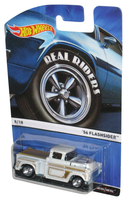 Hot Wheels Real Riders (2014) White '56 Flashsider Toy Truck 8/18