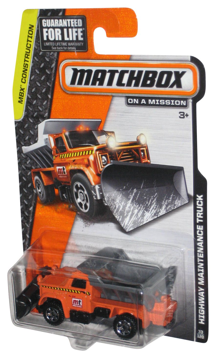 Matchbox MBX Construction (2014) Orange Highway Maintenance Truck 33/120