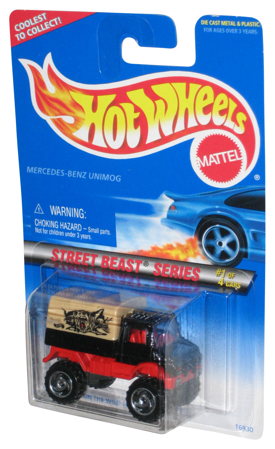 Hot Wheels Street Beasts Series 1/4 Black & Red Mercedes-Benz Unimog #557