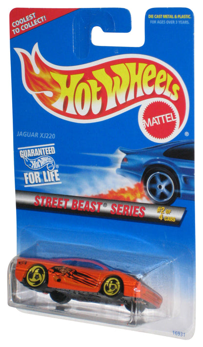 Hot Wheels Street Beast 2/4 (1996) Orange Jaguar XJ220 Car Toy #558