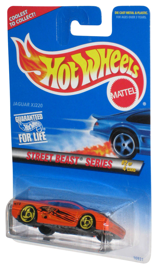 Hot Wheels Street Beast 2/4 (1996) Orange Jaguar XJ220 Car Toy #558