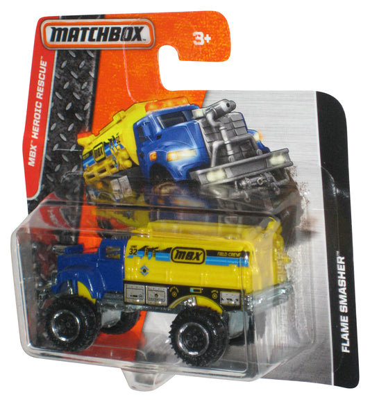 Matchbox MBX Heroic Rescue (2015) Blue & Yellow Flame Smasher Toy - (Short Card)