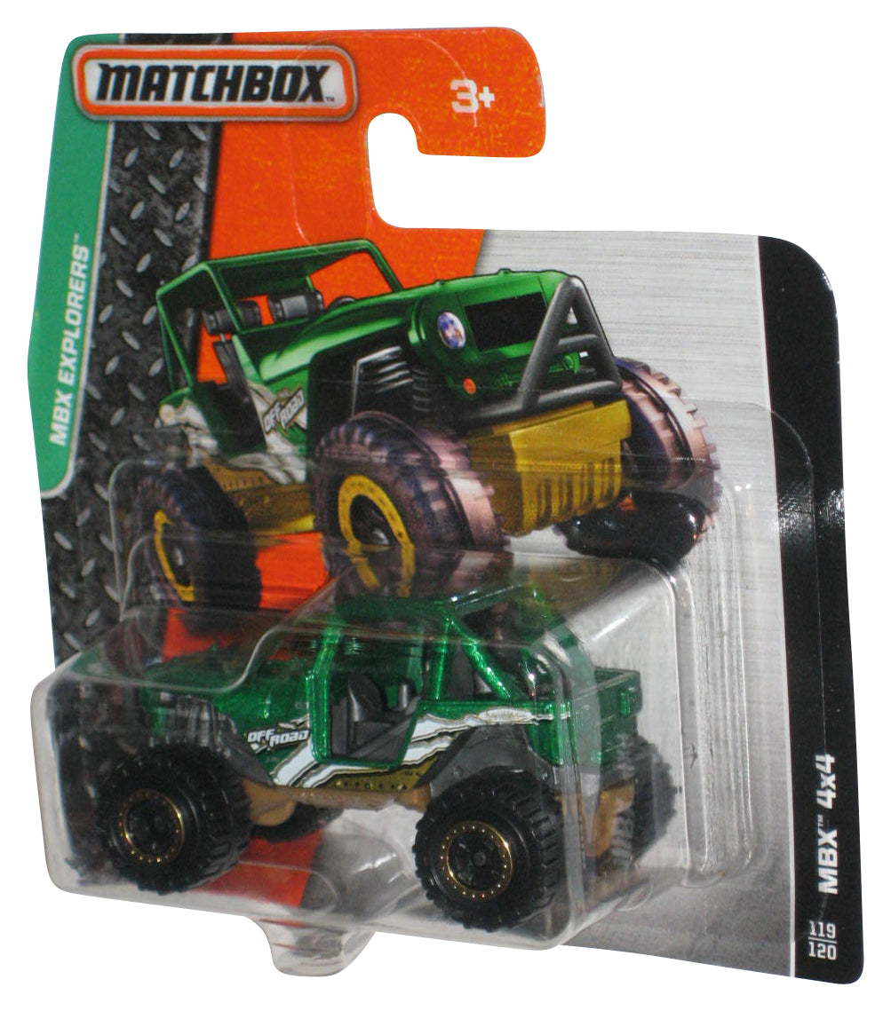 Matchbox MBX Explorers (2015) Green MBX 4x4 Toy Car 119/120 - (Short Card)