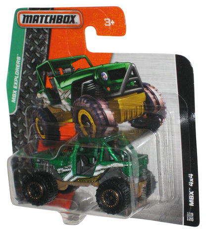 Matchbox MBX Explorers (2015) Green MBX 4x4 Toy Car 119/120 - (Short Card)