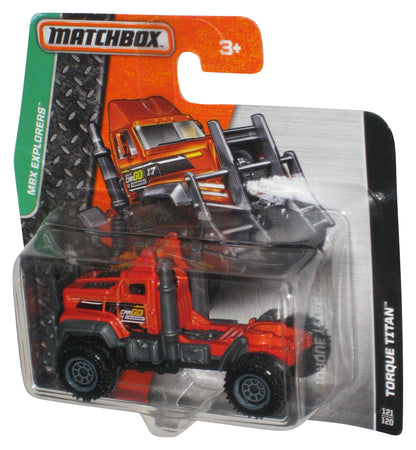 Matchbox MBX Explorers (2015) Metallic Orange Torque Titan Truck 121/120 - (Short Card)