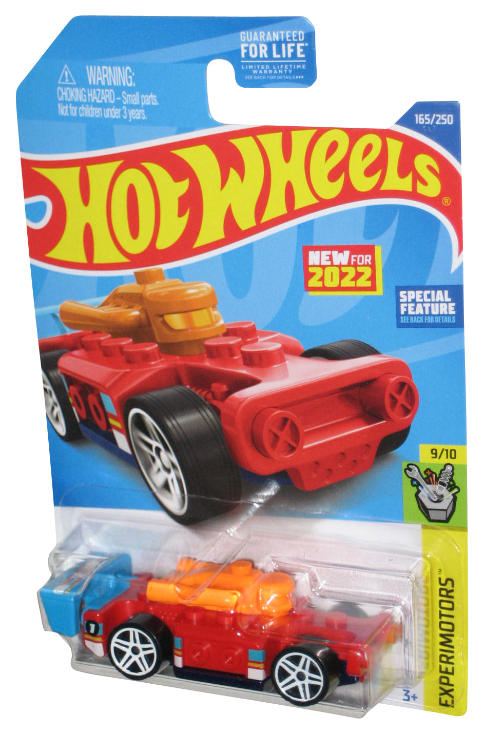 Hot Wheels Experimotors 9/10 (2022) Red Bricking Speed Toy Car 165/250