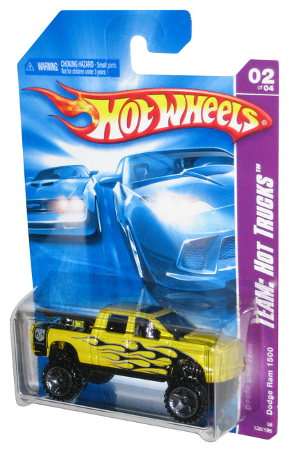 Hot Wheels Team Trucks 2/4 (2007) Yellow Dodge Ram 1500 Toy Truck 138/196