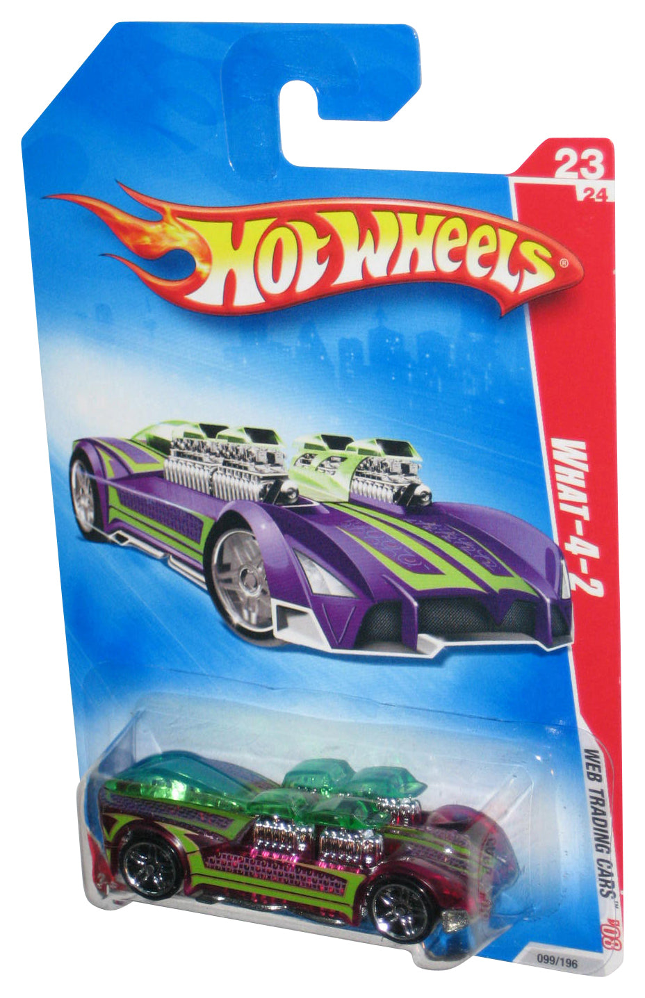 Hot Wheels Web Trading Cars 23/24 (2007) Purple What-4-2 Toy Car 099/196