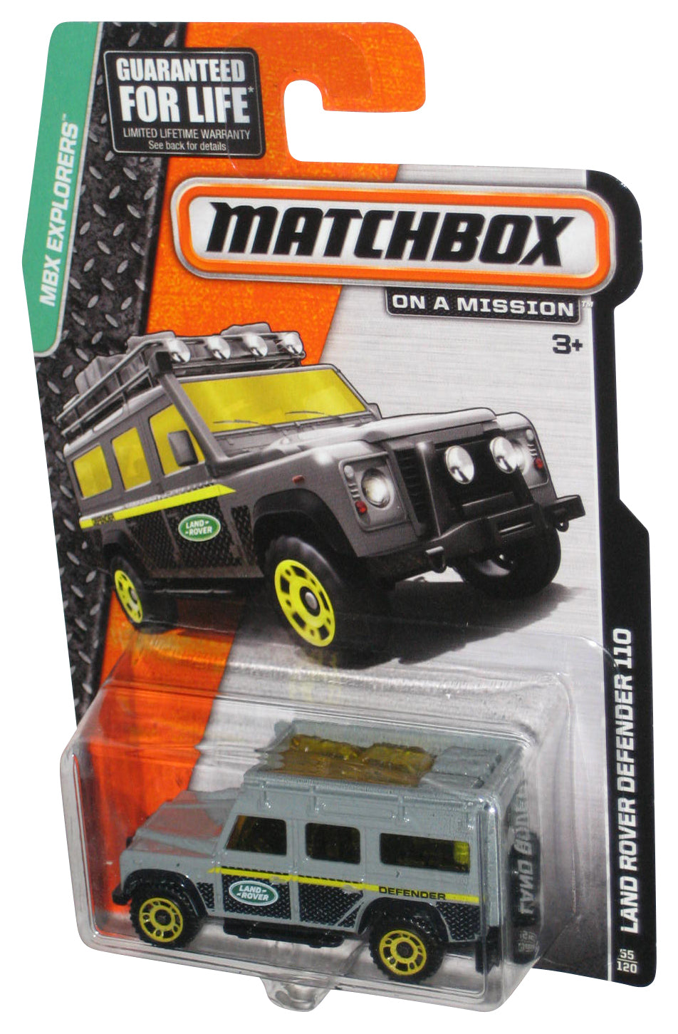Matchbox MBX Explorers (2013) Gray Land Rover Defender 110 Car 55/120