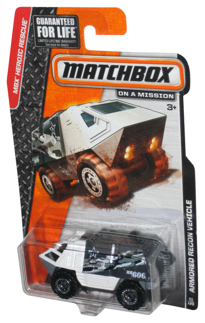 Matchbox MBX Heroic Rescue (2013) White Armored Recon Vehicle Toy 91/120