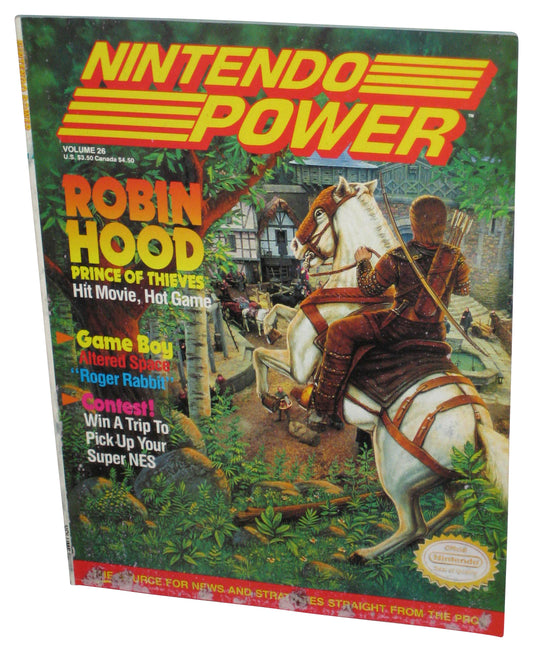 Nintendo Power Vol. 26 Magazine Book w/ Poster - (Robin Hood Prince of Thieves Cover)