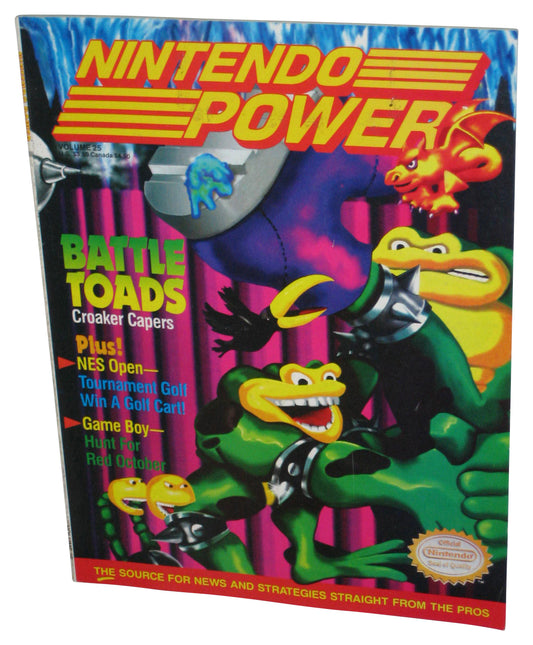 Nintendo Power June 1991 Vol. 25 Magazine Book w/ Poster - (Battletoads Cover)