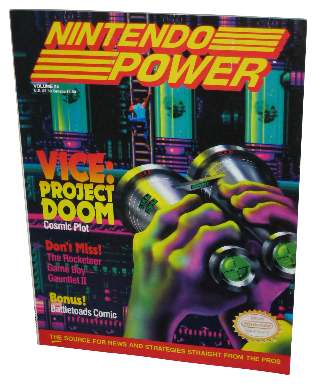 Nintendo Power Vol. 24 Magazine Book w/ Poster - (Vice Project Doom Cover)