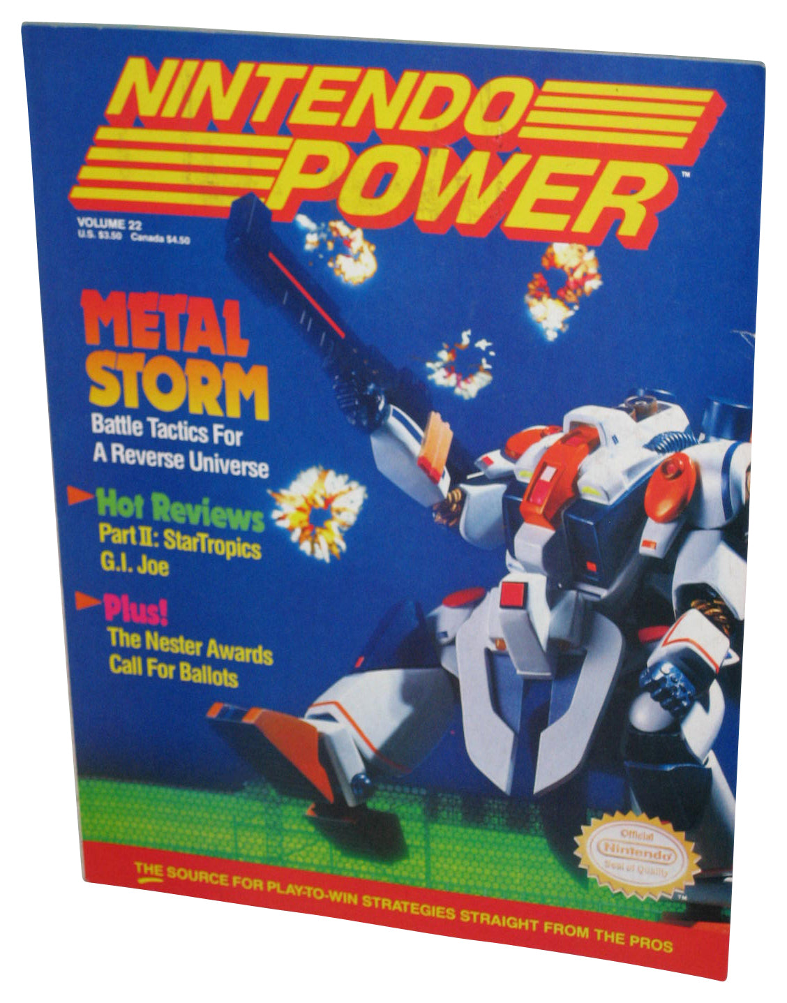 Nintendo Power Vol. 22 Magazine Book w/ Poster - (Metal Storm Cover)
