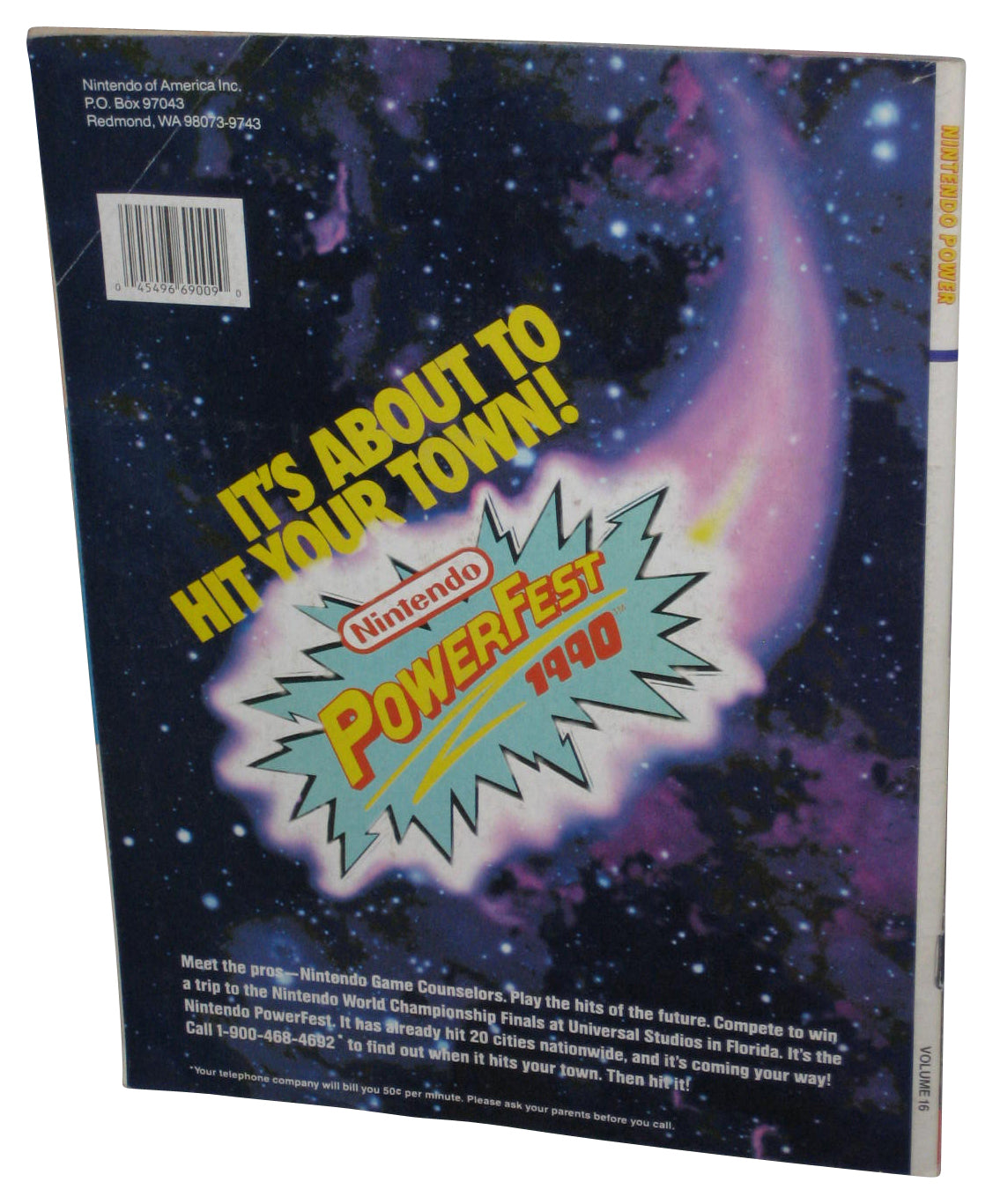 Nintendo Power October 1990 Vol. 16 Magazine Book w/ Poster - (Maniac Mansion Cover)