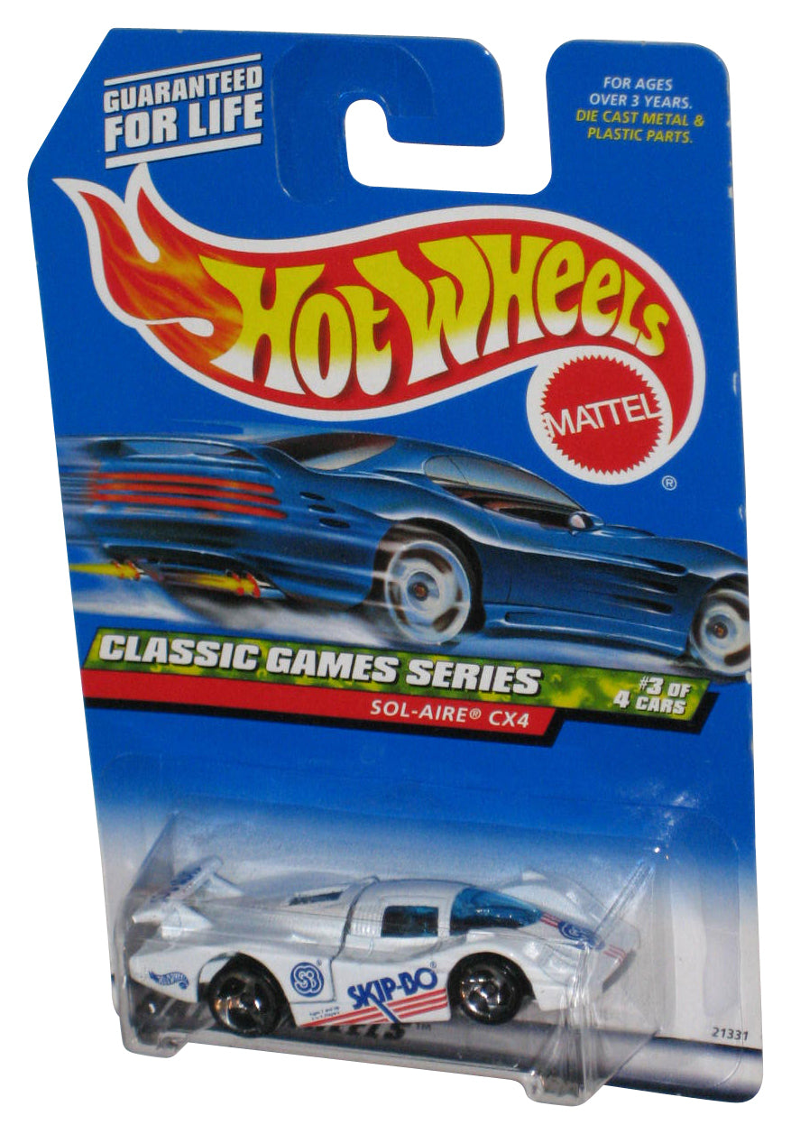 Hot Wheels Classic Games Series (1998) White Sol-Aire CX4 Toy Car #983