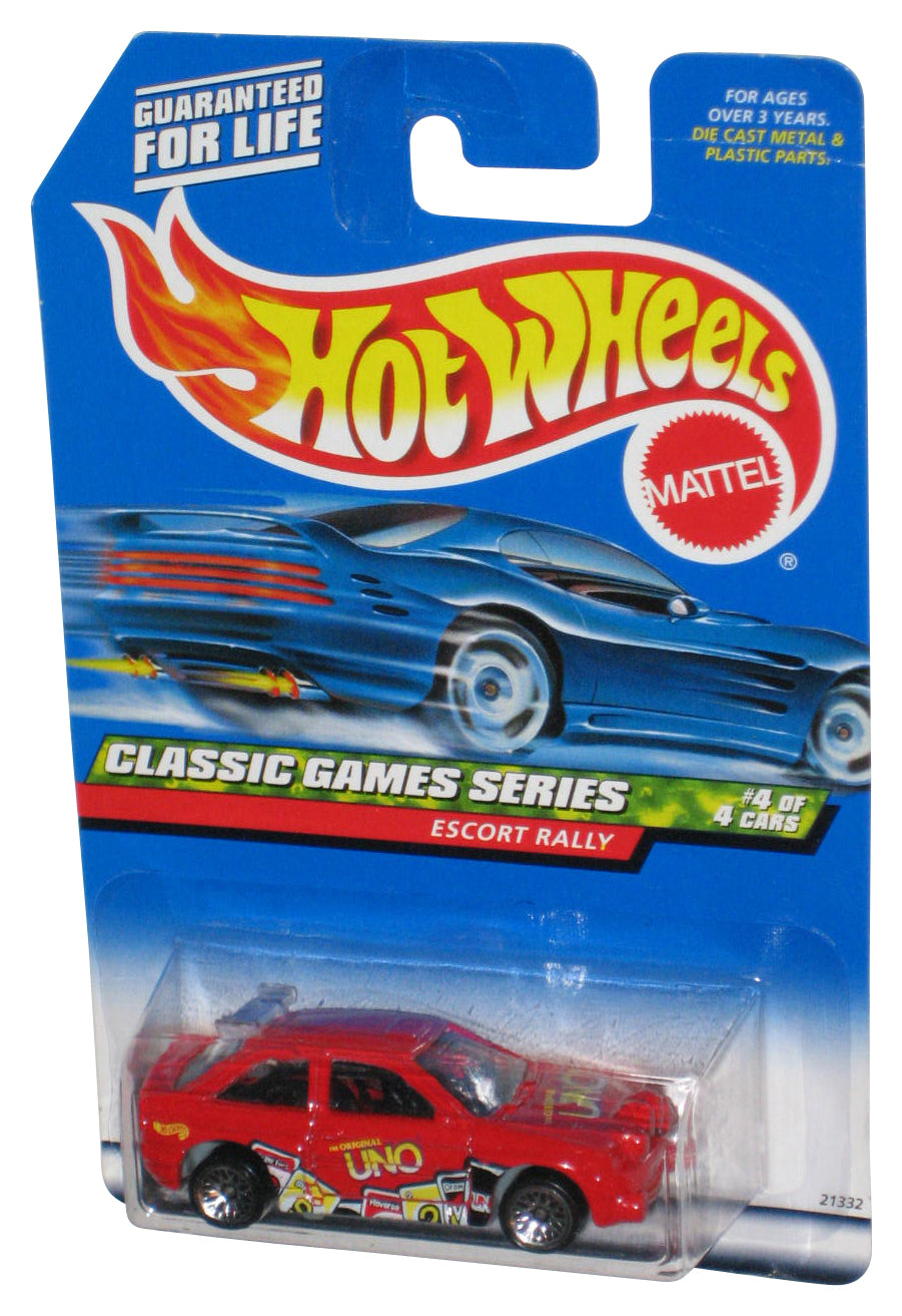 Hot Wheels Classic Games Series 4/4 (1998) Red Escort Rally UNO Toy Car #984