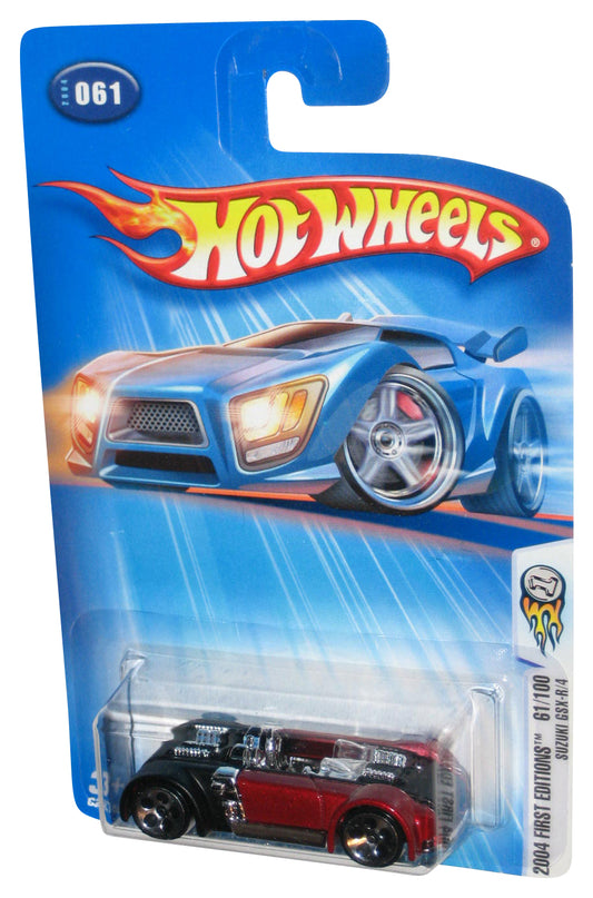 Hot Wheels 2004 First Editions 61/100 Red Suzuki GSX-R/4 Toy Car #061 - (Headlights Card)