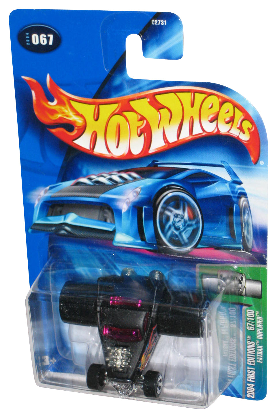 Hot Wheels 2004 First Editions 67/100 Black Fatbax Duplified Toy Car #067