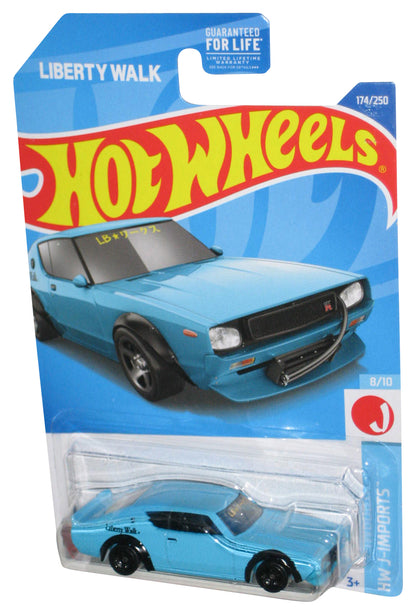 Hot Wheels HW J-Imports 8/10 (2021) Blue Nissan Skyline 2000GT-R LBWK Liberty Walk Toy Car 174/250