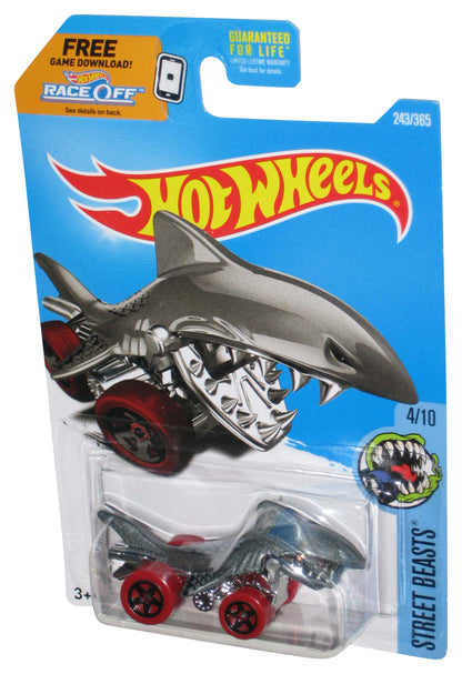 Hot Wheels Street Beasts 4/10 (2015) Gray Shark Bite Toy Car 243/365