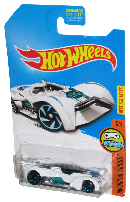Hot Wheels HW Digital Circuit (2015) White Futurismo Car Toy 5/5
