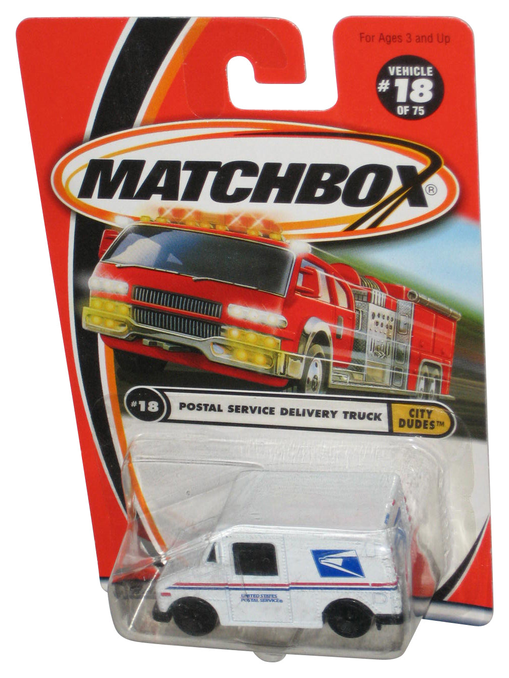Matchbox City Dudes (2000) White Postal Service Delivery Truck 18/75