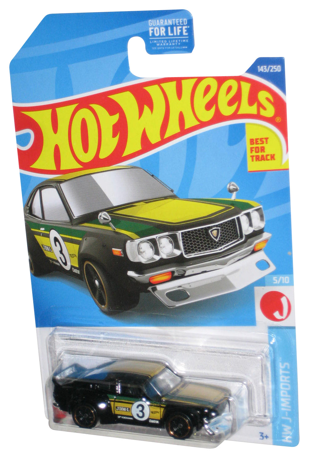 Hot Wheels HW J-Imports 5/10 (2021) Green & Black Mazda RX-3 Toy Car 143/250