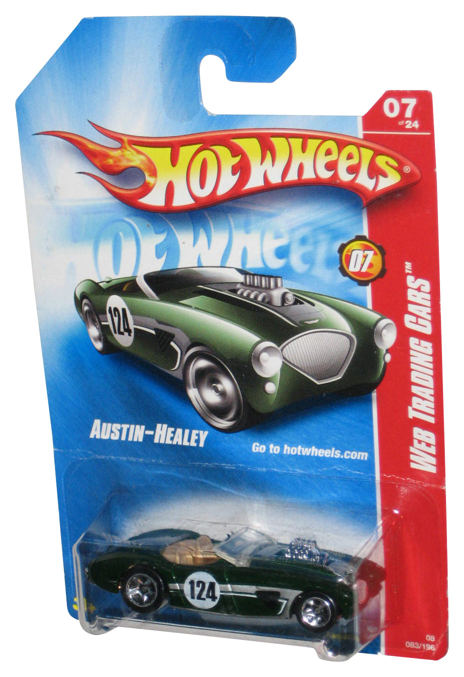 Hot Wheels Web Trading Cars (2007) Green Austin-Healey Car 083/196