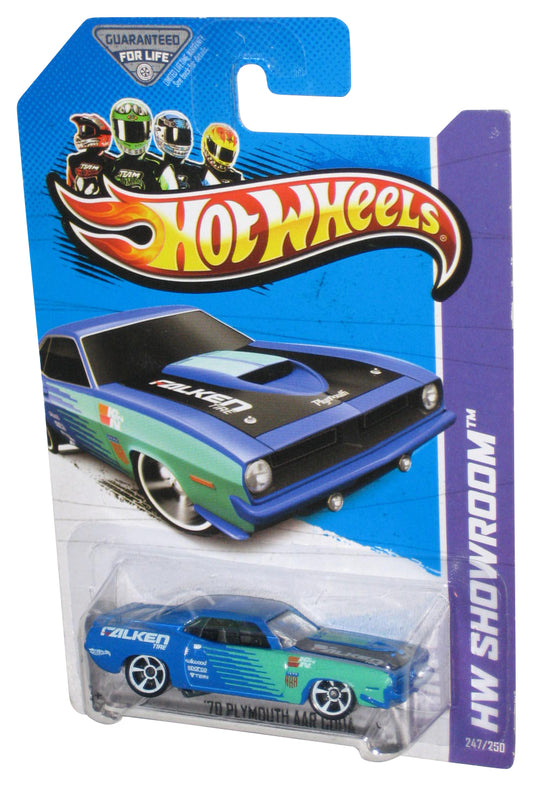 Hot Wheels HW Showroom (2012) Blue & Green '70 Plymouth AAR Cuda Car 247/250