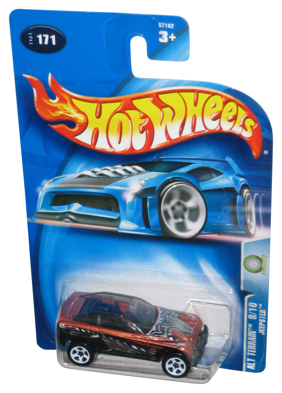 Hot Wheels Alt Terrain 8/10 (2002) Bronze & Black Jeepster Toy Car #171