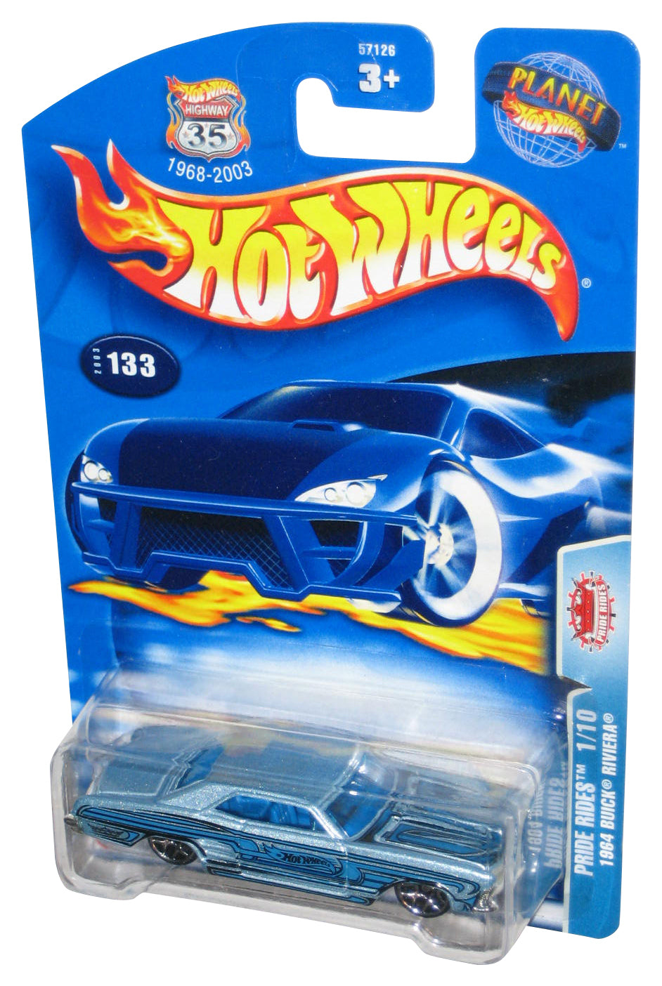 Hot Wheels Pride Rides 1/10 (2003) Blue 1964 Buick Riviera Toy Car #133