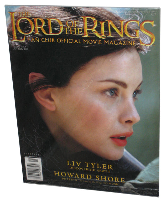 Lord of The Rings Fan Club Official Movie Oct-Nov 2002 Magazine Book No. 5 - (Liv Tyler Arwen Cover)